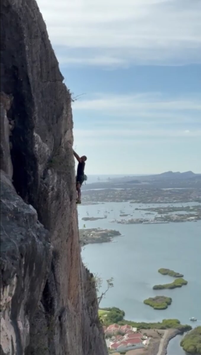 Rock climbing above Spanish Water