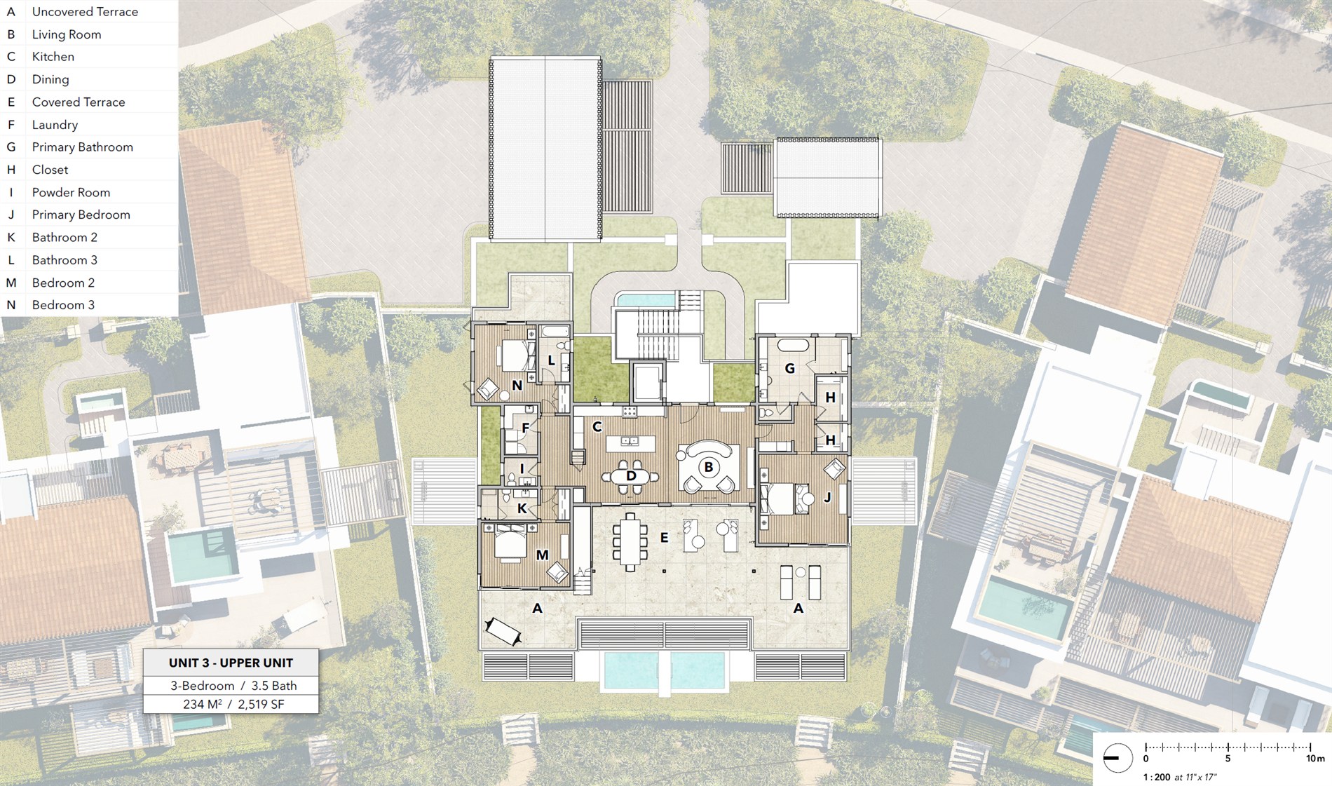 Villa A Upper Unit 3 floor plan